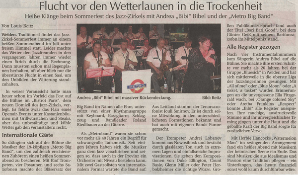 Jazz-Zirkel-Sommerfest 2012 - Artikel DnT